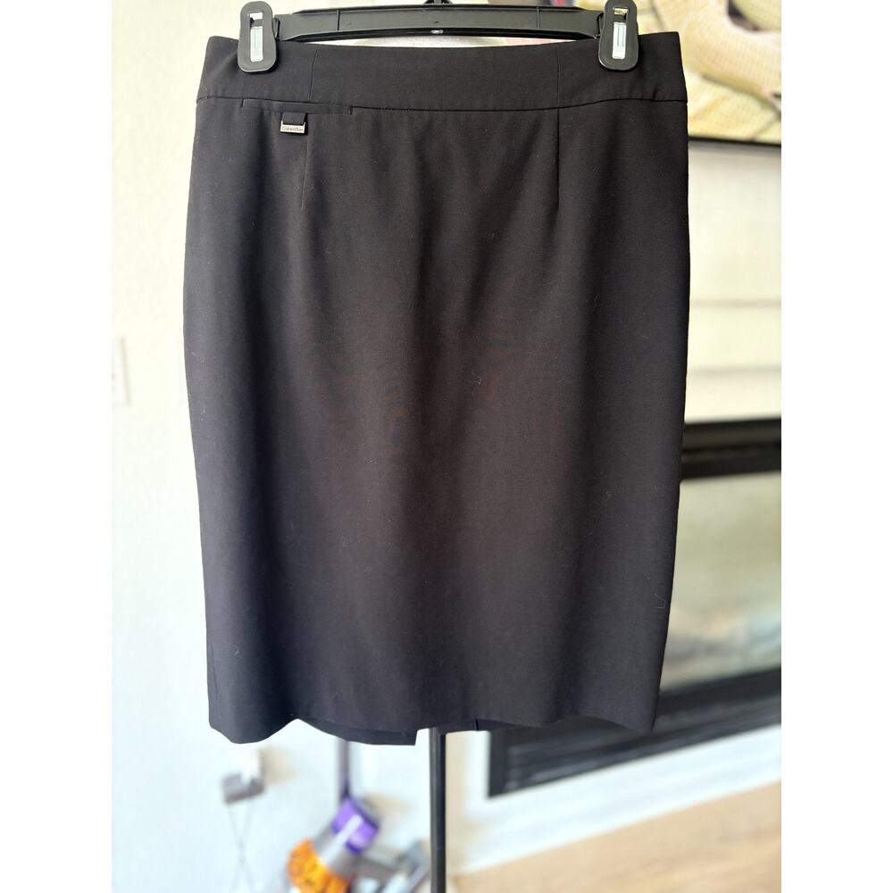 Calvin Klein Classic Black Pencil Skirt Size 4 - Picture 3 of 5